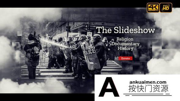 [图片展示]历史图片展示片头AE模板- The Slideshow Religion and Documentary