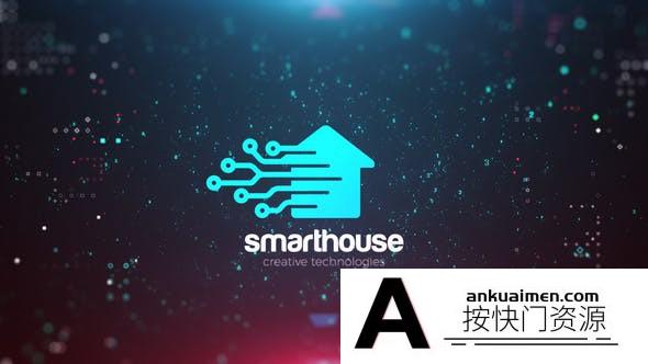 [logo模板]科技感数字粒子Logo动画AE模板- Digital Alliance