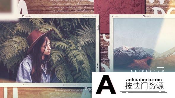 [开场片头]浪漫婚礼照片相册幻灯片开场AE模板- Slideshow Romantic