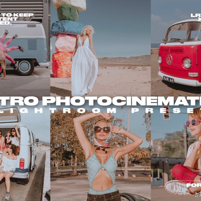 [胶片LR预设]复古相机质感灰系莫兰迪Lightroom预设与APP滤镜 RETRO PHOTOCINEMATICA LR PRESET