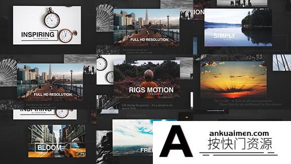 [相册AE模板]简洁空间感照片相册片头AE模板- Minimal Slideshow