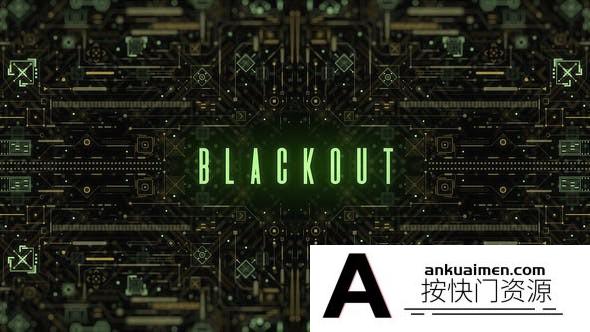 [logo模板]科技感元素背景Logo动画AE模板- Blackout 3 Organic Technology Logo