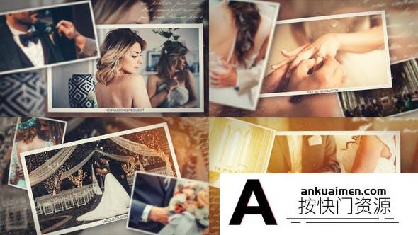 [婚礼AE模板]浪漫婚礼照片相册片头AE模板- Sweet Romantic Wedding