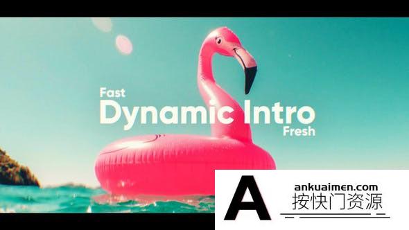 [文字标题]节奏感图片文字开场AE模板- Dynamic Fast Intro