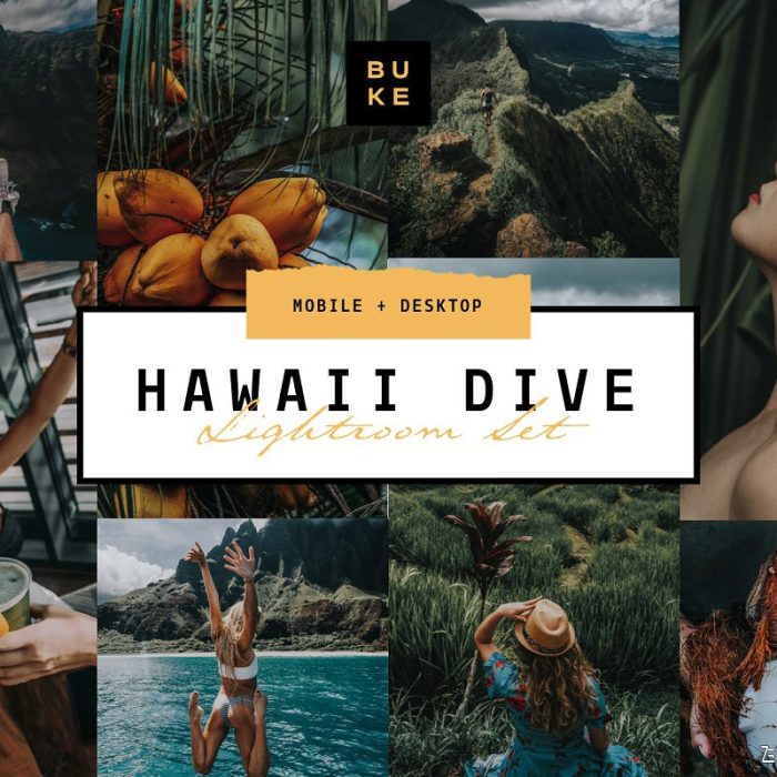 [旅拍LR预设]夏威夷旅拍电影胶片LR预设+手机APP滤镜Hawaii Tropical Lightroom