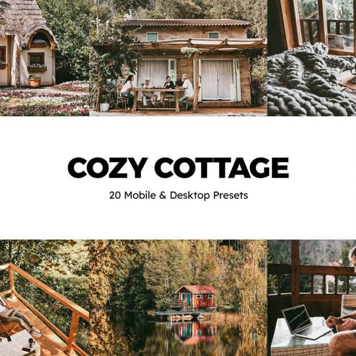 [旅拍LR预设]乡村旅拍电影色调Lightroom预设及LUT预设 Cozy Cottage Lightroom Presets & LUTs