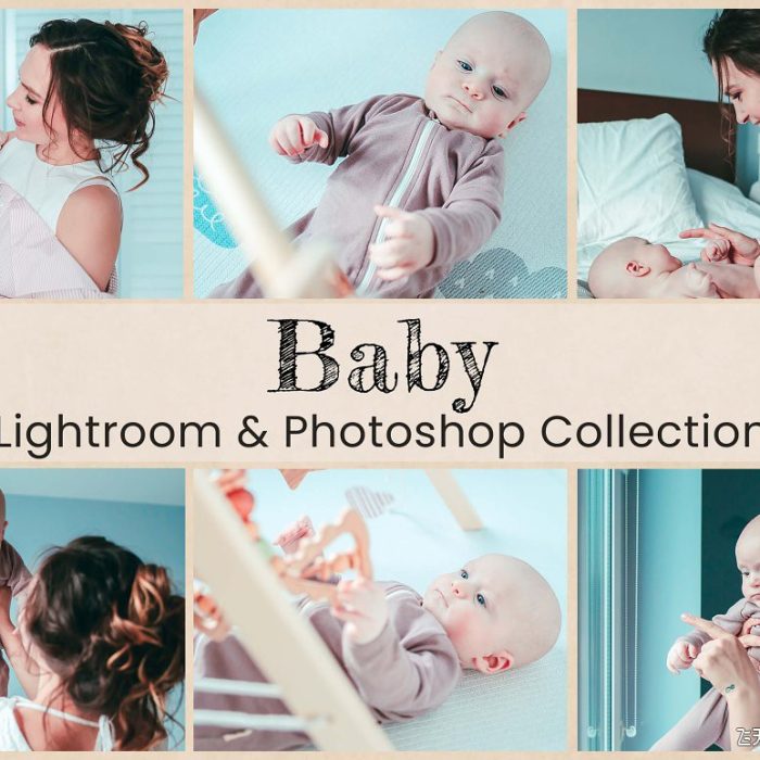 [新生儿童预设]新生儿童明亮轻盈色彩Lightroom预设及LUT预设 Baby Lightroom Photoshop LUTs
