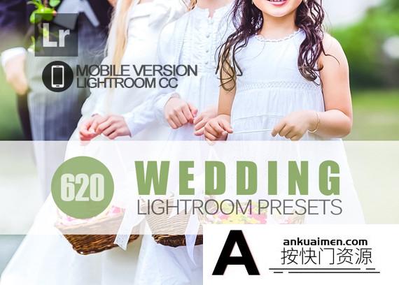 [手机版lr预设]620个婚礼婚纱手机版Lightroom预设 620+ Wedding Lightroom Mobile bundle