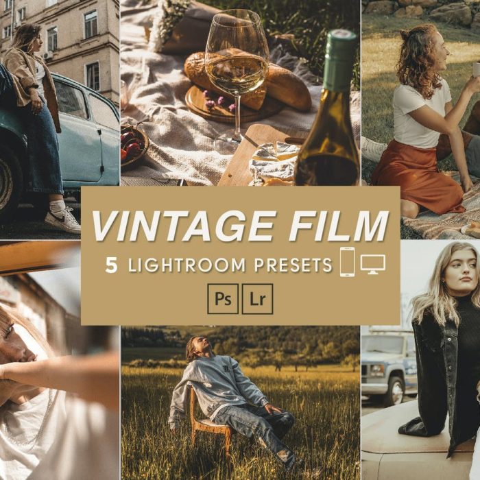 [胶片LR预设]复古电影胶片人像后期调色Lightroom预设 Vintage Film Presets