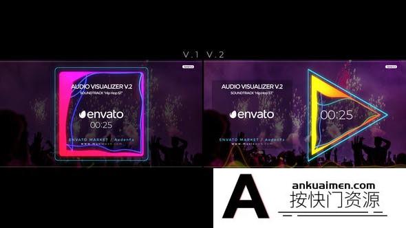 [创意特效]图形音乐可视化动画AE模板- Audio Visulizer v2