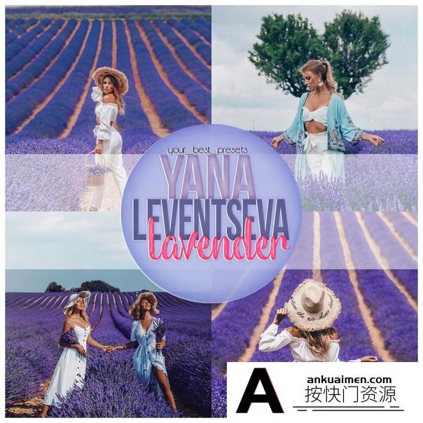 [手机版lr预设]Ins时尚摄影博主Yana Leventseva薰衣草系列手机版Lightroom预设