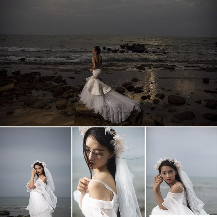 [婚纱情侣RAW原图]10张海边婚纱人像摄影RAW原图，婚纱修图练习RAW素材