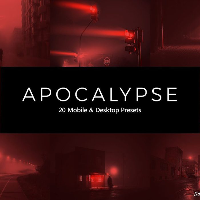 [风光LR预设]未来科幻蒸汽朋克恐怖LR预设+APP+LUTs预设 20 Apocalypse LR Presets and LUTs
