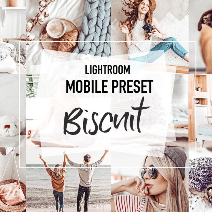 [手机版lr预设]清新通透明亮人像后期手机版Lightroom预设 BISCUIT Lightroom Presets
