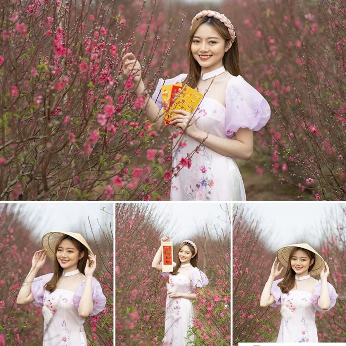 [时尚人像RAW原图]7P拜新年斗笠粉紫色裙美女RAW原图,修图练习RAW素材