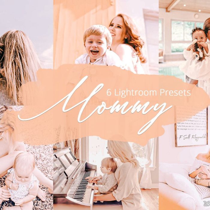 [人像LR预设]影楼亲子摄影粉色系列LR预设移动APP滤镜 Mommy Collection Lightroom Presets