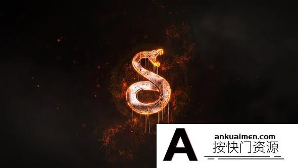 [logo模板]火焰燃烧Logo动画AE模板- Fire Logo Reveal