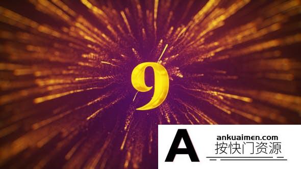 [倒计时模板]新年烟花倒计时片头AE模板- New Year Countdown Logo