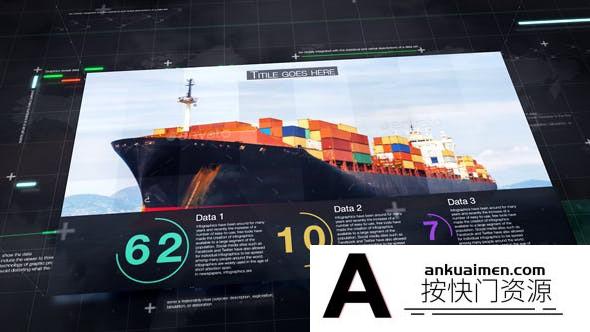 [开场片头]科技感信息数据介绍图片包装片头AE模板- Infographic 2