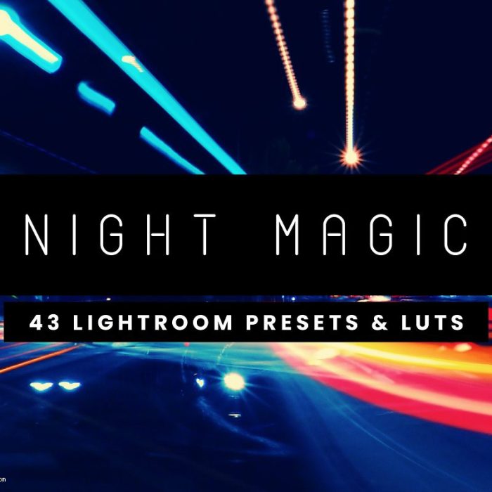 43个街头摄影夜景星空摄影视频调色LUTs预设 Night LUTs