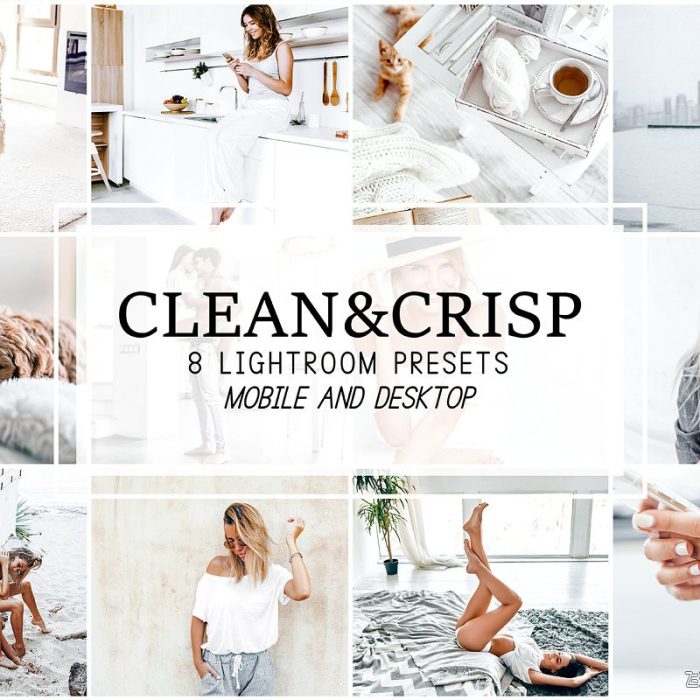 [人像LR预设]干净整洁明亮通透LR预设+移动APP预设 Clean Crisp Lightroom Presets