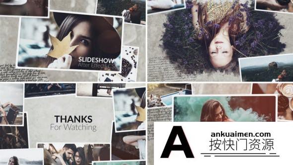 [相册AE模板]水墨遮罩回忆照片相册片头AE模板- Gallery Of Memories – Photo Slideshow