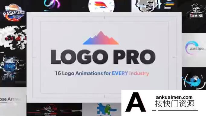 [logo模板]16组创意Logo动画AE模板- Logo Pro Logo Animation Pack