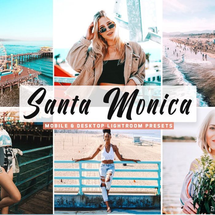[旅拍LR预设]圣莫尼卡旅拍风光LR预设/APP预设 Santa Monica Pro Lightroom Presets