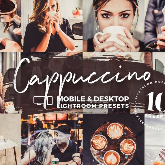 [胶片LR预设]卡布奇诺咖啡原味胶片LR预设/手机APP滤镜Cappuccino Mobile Presets
