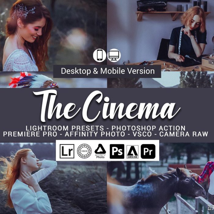 [胶片LR预设]梦幻电影院效果胶片色调LR预设/APP预设/LUT预设 Cinema Lightroom Presets
