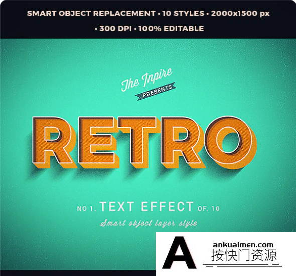 [3D样式][插件发布]3D复古怀旧文字效果V2 3D Vintage Retro Text Effcets V2