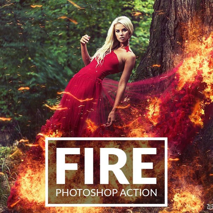 [PS动作下载][插件发布]超酷火焰燃烧动作 Fire Photoshop Action