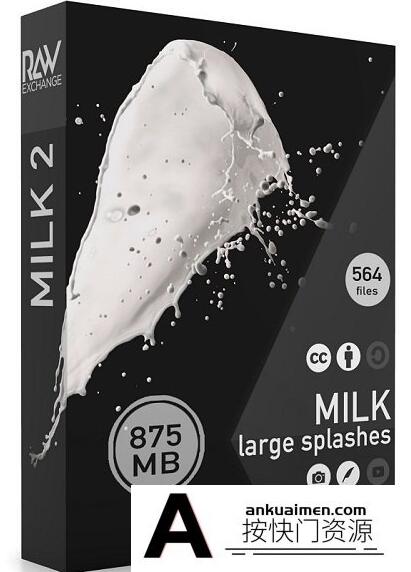 [水墨水彩笔刷][插件发布]超酷牛奶油漆泼墨喷溅PS笔刷画笔 RAWexchange – Milk Brushes