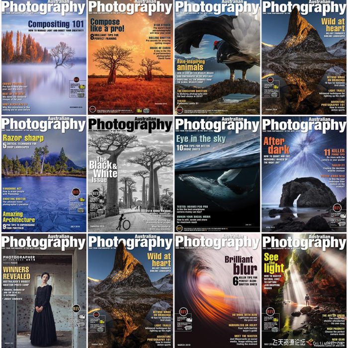 [电子书籍教程]澳大利亚摄影-2019 年全年刊1-12期合集 Australian Photography – 2019 Full Year