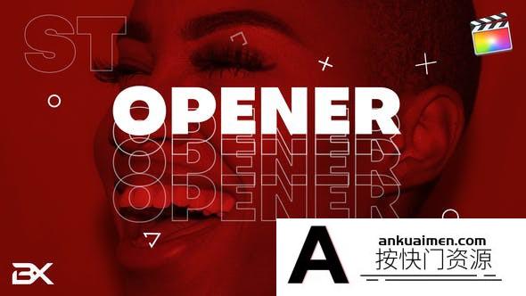 [FCPX发生器]时尚视频文字快闪片头FCPX插件- Rhythmic Opener
