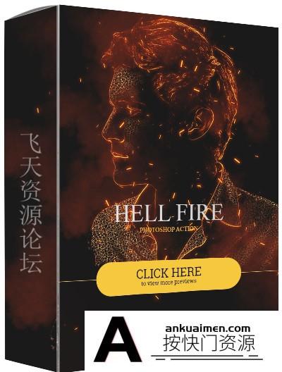 [PS动作下载]地狱之火PS特效动作 Hell Fire Photoshop Action