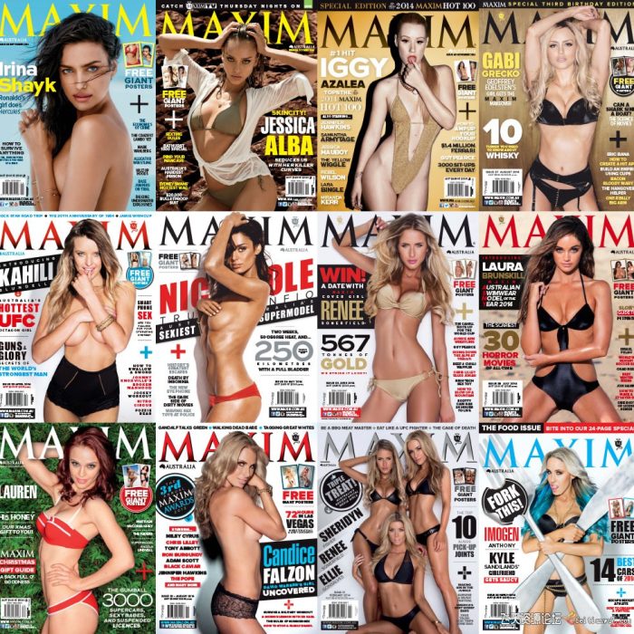 [电子书籍教程][澳洲版] 时尚杂志 Maxim 2014 [全12期]