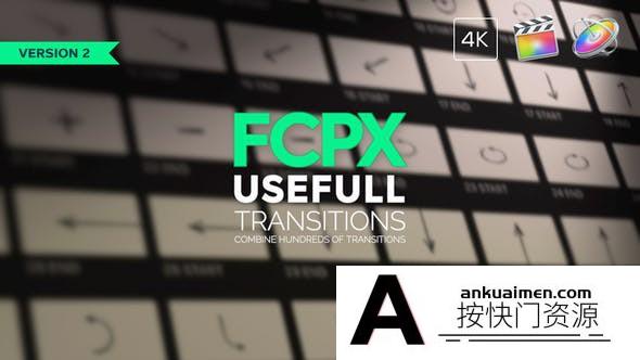 [FCPX转场]FCPX插件-100个摄像机运动弹跳旋转推拉变焦缩放调节层方式转场预设