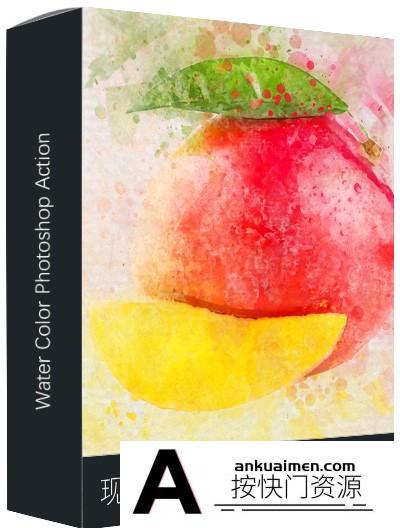 [PS动作下载][插件发布]现实水彩画PS动作 Water Color Photoshop Action 附教程