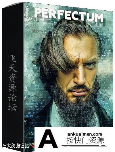 [PS动作下载]水彩打印特效ps动作 Perfectum Photoshop Action(附教程)