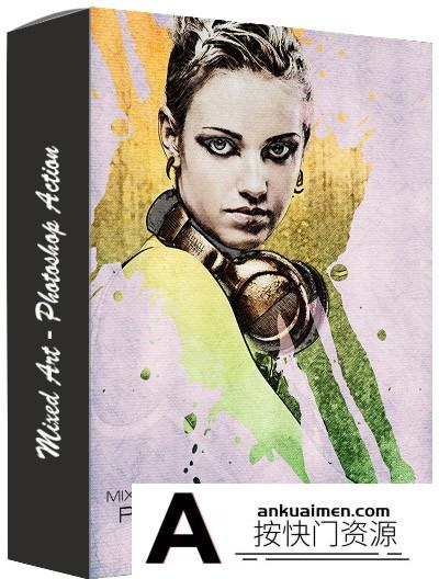 [PS动作下载][插件发布]混合艺术PS动作 Mixed Art – Photoshop Action