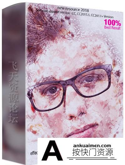 [PS动作下载]现代艺术绘画PS动作 Modern Art Photoshop Action(附教程)