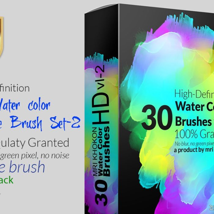 [水墨水彩笔刷][插件发布]高分辨率水彩PS笔刷套装2-Hi-Res Water color PS Brush Set-2