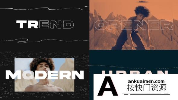 [FCPX发生器]时尚文字视频城市动感片头FCPX模板- Urban Intro