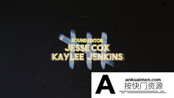 [FCPX发生器]FCPX插件-复古嘈杂涂鸦片头 Grunge Credits