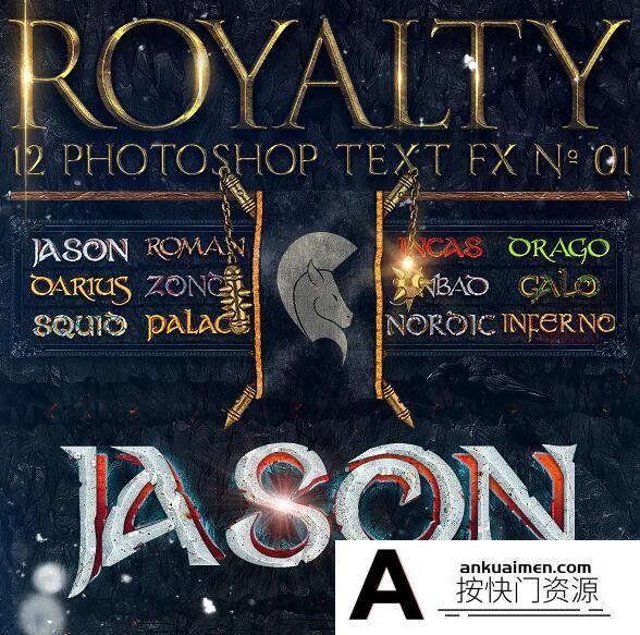 [字体样式][插件发布]PS字体样式(含PSD) Royalty Photoshop Text FX Vol 01