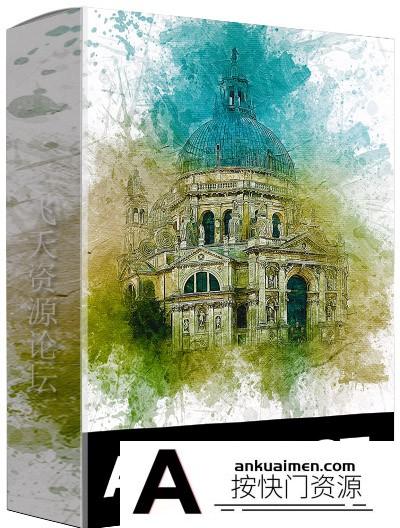 [PS动作下载]抽象水彩绘画动作 Abstract Painting Photoshop Action