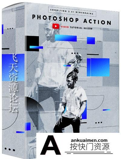 [PS动作下载]杂志艺术PS动作 Cognition 2 Photoshop Action(附教程)