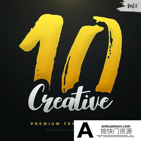 [字体样式][插件发布]创意文本效果PS样式第5卷 10 Creative Text Effects Vol.5