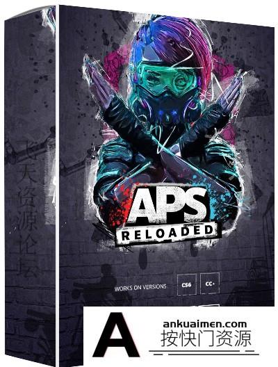 [PS动作下载]刀刻厚涂绘画PS动作 APS Reloaded Photoshop Action附视频教程